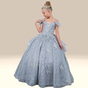 Mini quince silver butterfly gown